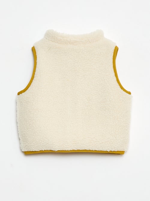 Cazadora sin mangas de efecto borreguito - Kiabi