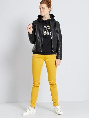 Cazadora sintética con cremallera - Kiabi