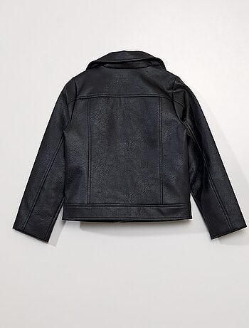 Cazadora sintética estilo biker