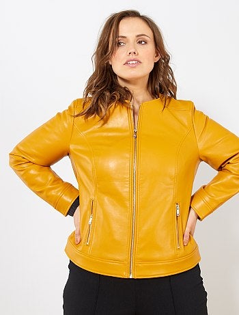 Cazadora sintética sin cuello - Kiabi