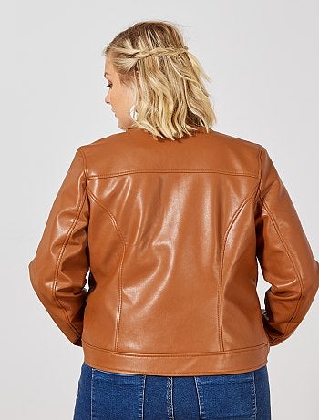 Cazadora sintética sin cuello - Kiabi