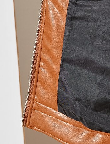 Cazadora sintética sin cuello - Kiabi