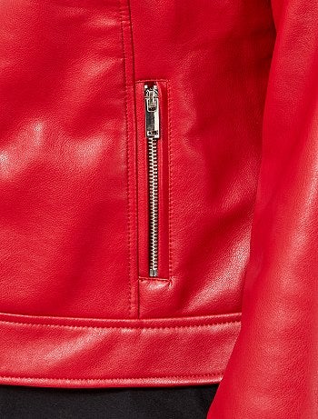 Cazadora sintética sin cuello - Kiabi