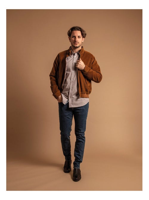 Cazadora teddy de terciopelo ZELGIN - Kiabi