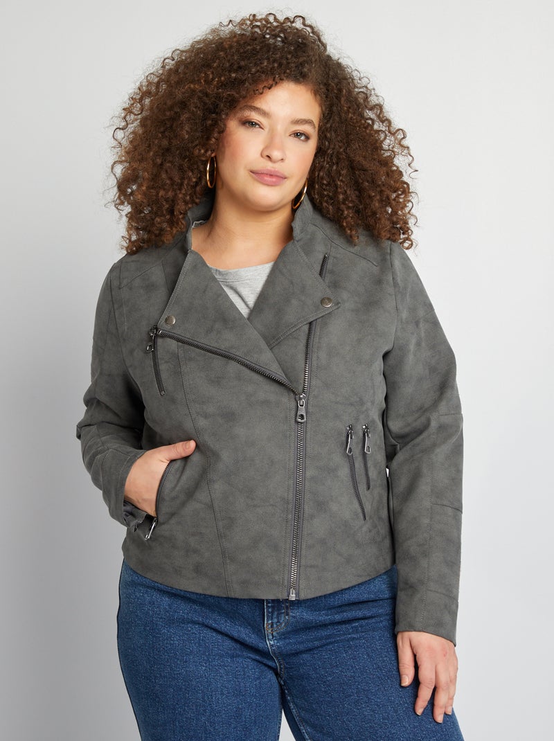 Springfield Giacca Biker In Antelina Donna – 2.t.b.b, Con Cerniera, Stile Urbano E Cosmopolita