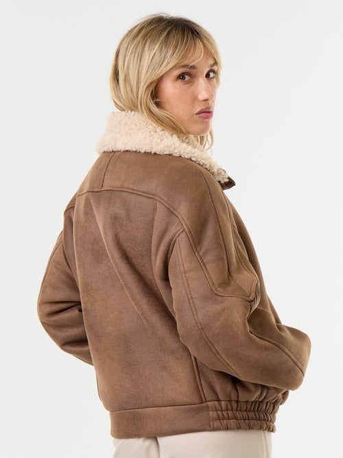 Cazadora tipo borrego estilo aviador - Kiabi