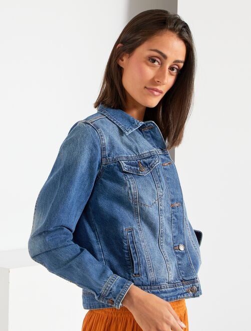 Cazadoras y abrigos Hombre | Bershka Cazadora Denim Boxy Azul Lavado -  Bellavista