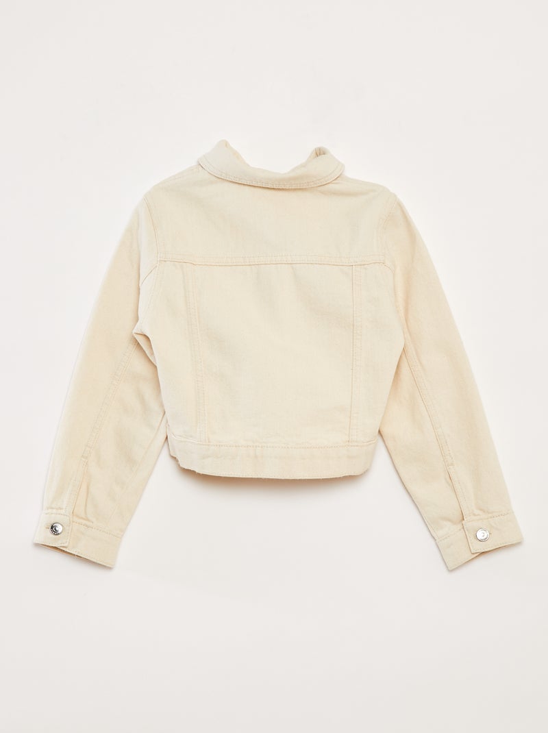 Cazadora vaquera cropped BLANCO - Kiabi
