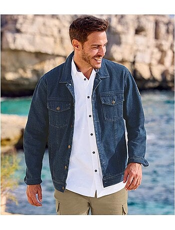 Cazadora vaquera de denim con cuello de puntas libres wild explorer