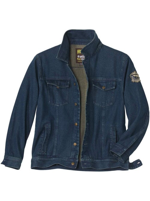 Cazadora vaquera de denim con cuello de puntas libres wild explorer - Kiabi