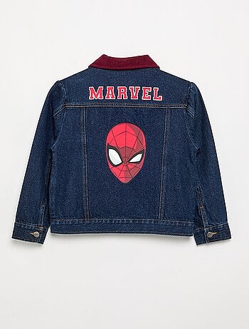 Cazadora vaquera 'Marvel' 'Spiderman' con cuello a contraste