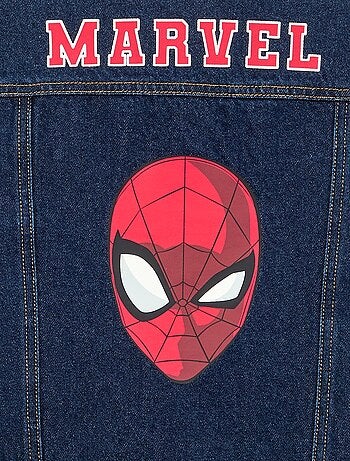 Cazadora vaquera 'Marvel' 'Spiderman' con cuello a contraste