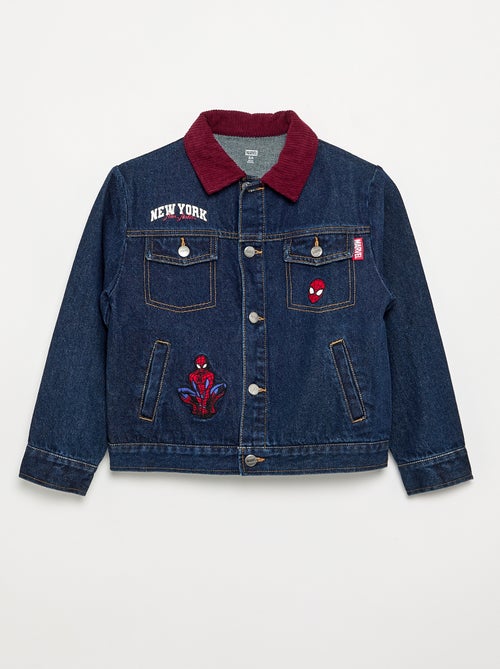 Cazadora vaquera 'Marvel' 'Spiderman' con cuello a contraste - Kiabi