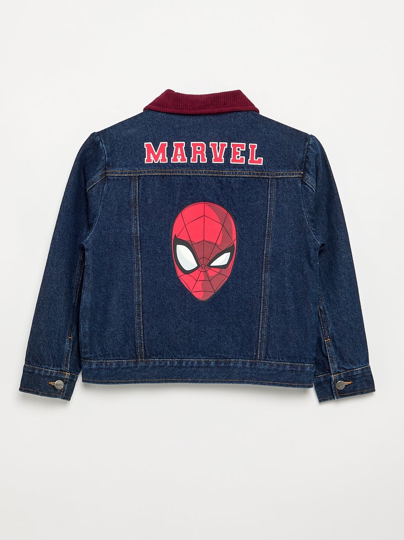 Cazadora vaquera 'Marvel' 'Spiderman' con cuello a contraste Azul - Kiabi