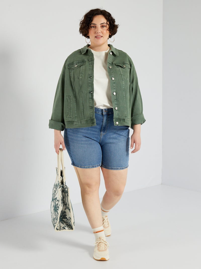 Cazadora vaquera VERDE - Kiabi