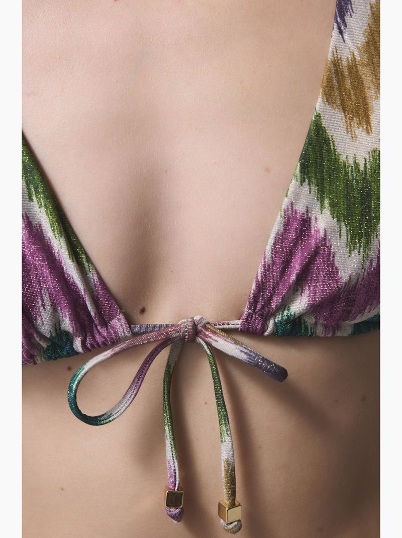Celine deep v zigzag top de bikini penti Blanco - Kiabi