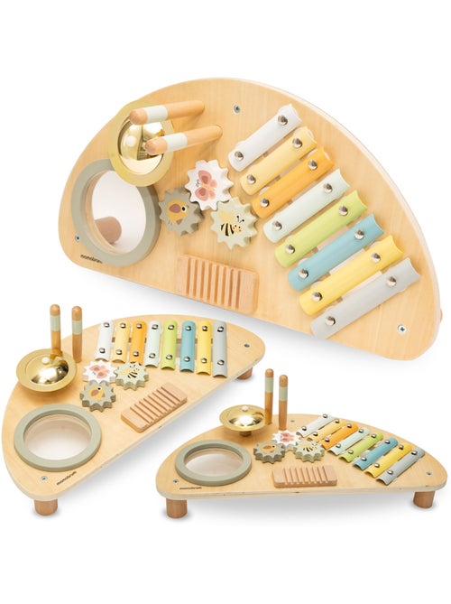 Centro Musical Infantil de Madera – Xilófono, Tambor y Juguete Sensorial, Bebé 9 Meses+ - Kiabi