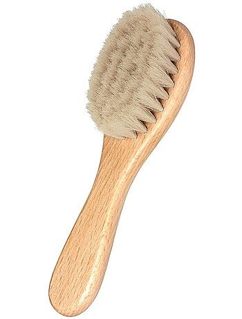 Cepillo de pelo bebé cerdas de cabra mango madera