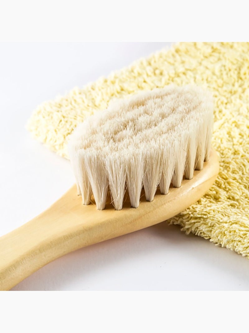 Cepillo de pelo bebé cerdas de cabra mango madera Madera natural - Kiabi