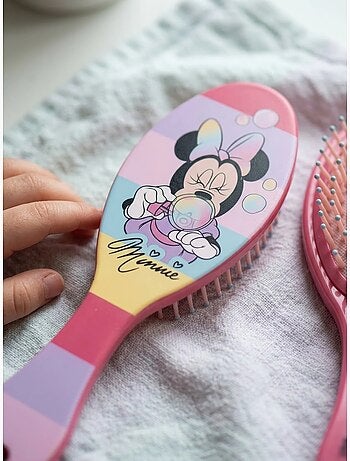 Cepillo desenredante minnie mouse - disney - rosa para el cabello