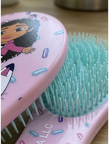 Cepillo desenredante para el cabello Gabby's Dollhouse - Púas suaves - Rosa pastel