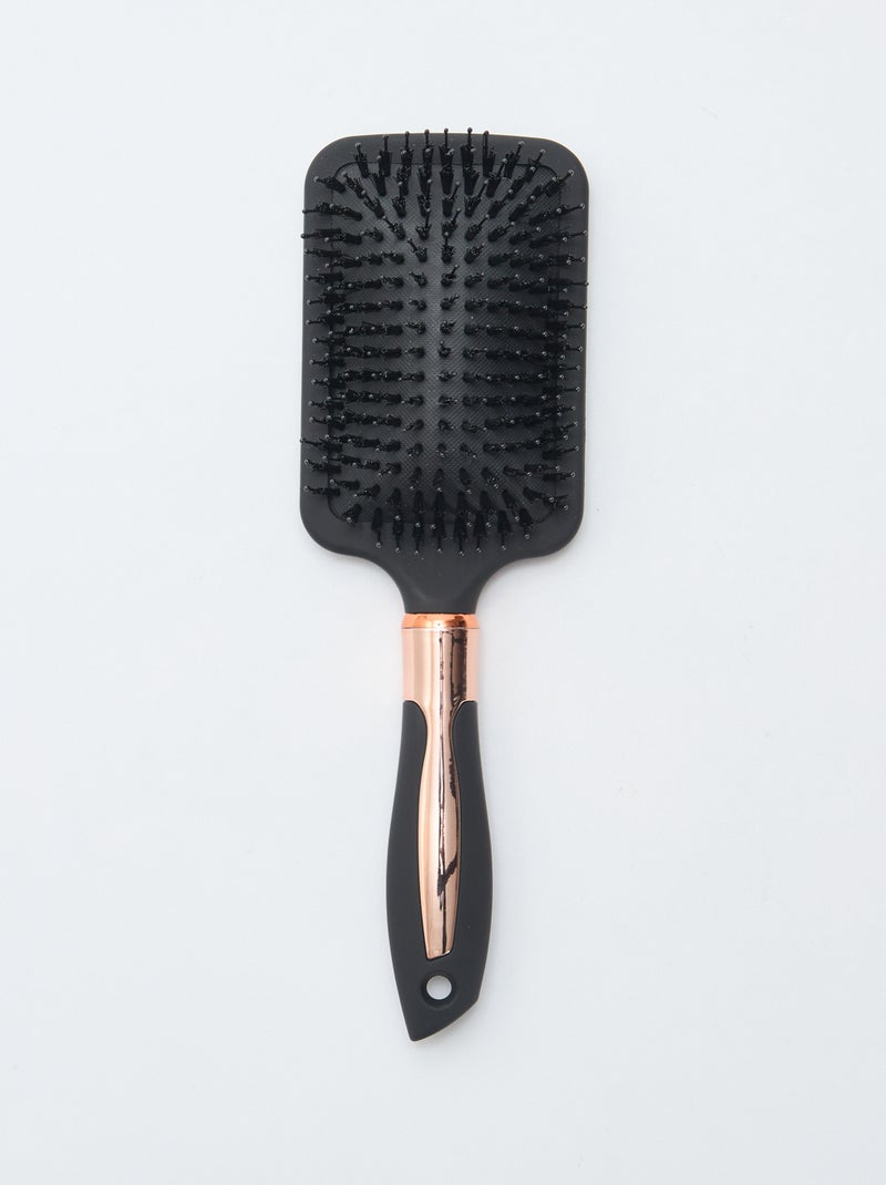 Cepillo para el cabello cuadrado con mango iridiscente Negro - Kiabi