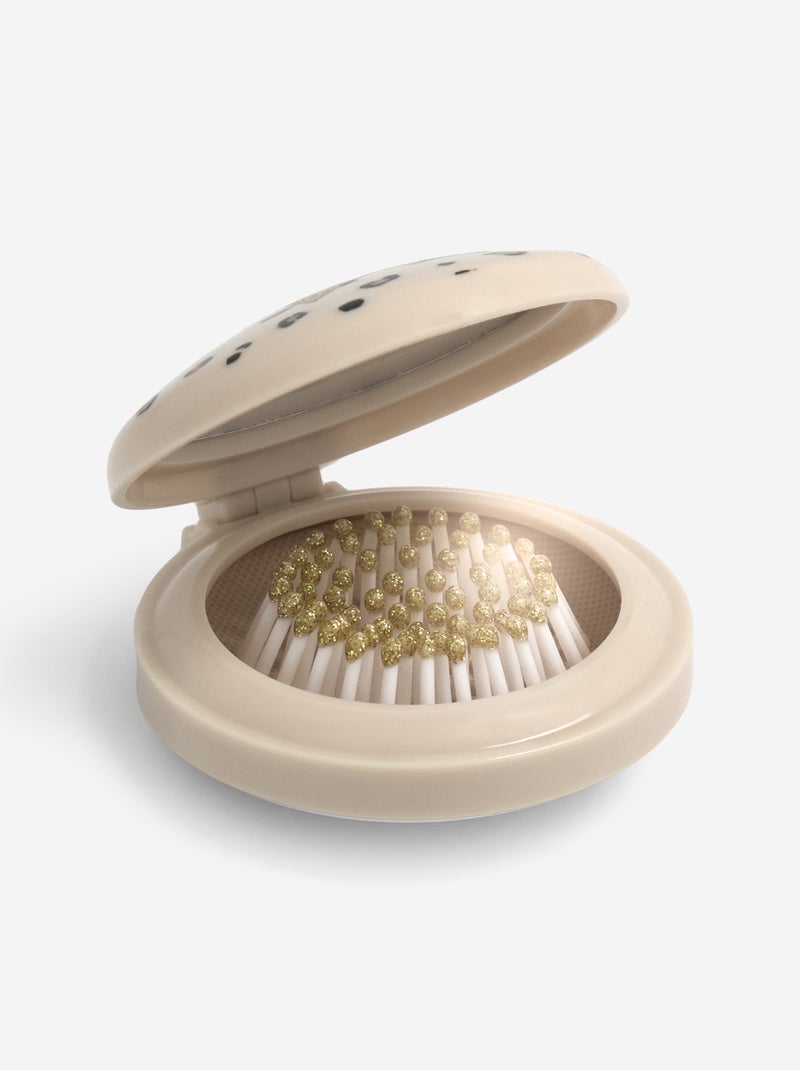 Cepillo para el pelo plegable con espejo Beige - Kiabi