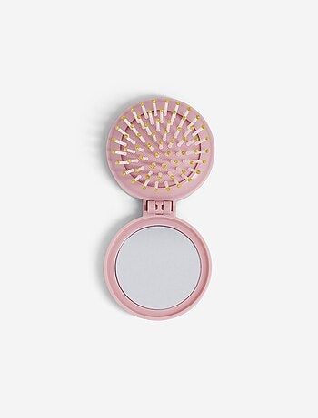 Cepillo para el pelo plegable con espejo