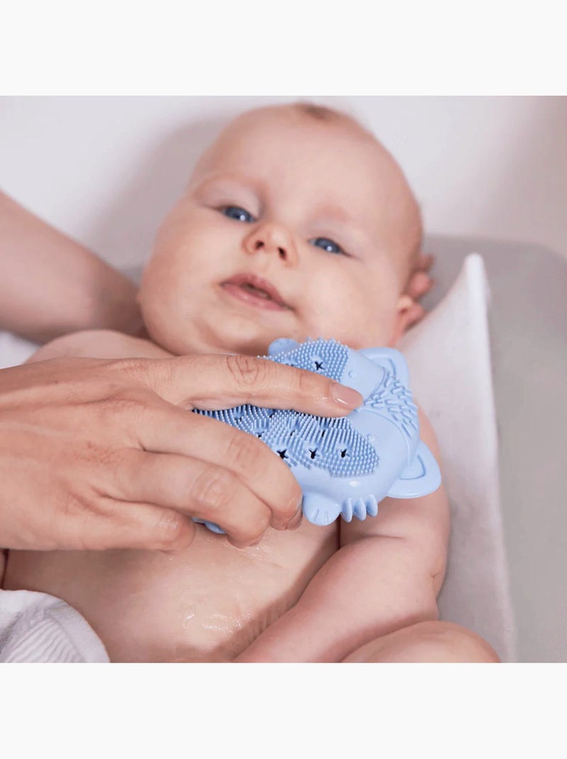 Cepillo y esponja para baño de bebé | B.Box Azul - Kiabi