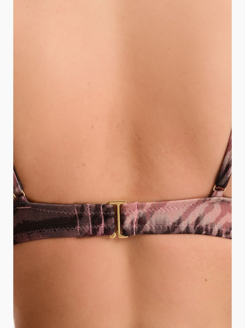 Cesira lol top de bikini con estampado de cebra e hilo brillante penti Negro Rosa - Kiabi