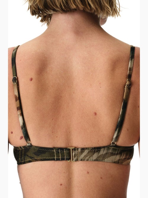 Cesira top de bikini push-up intenso con estampado de cebra y brillo penti - Kiabi Cesira top de bikini push-up intenso con estampado de cebra y brillo penti - Kiabi