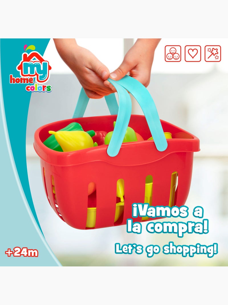 Cesta alimentos de juguete y menaje 36 piezas my home colors N/D - Kiabi