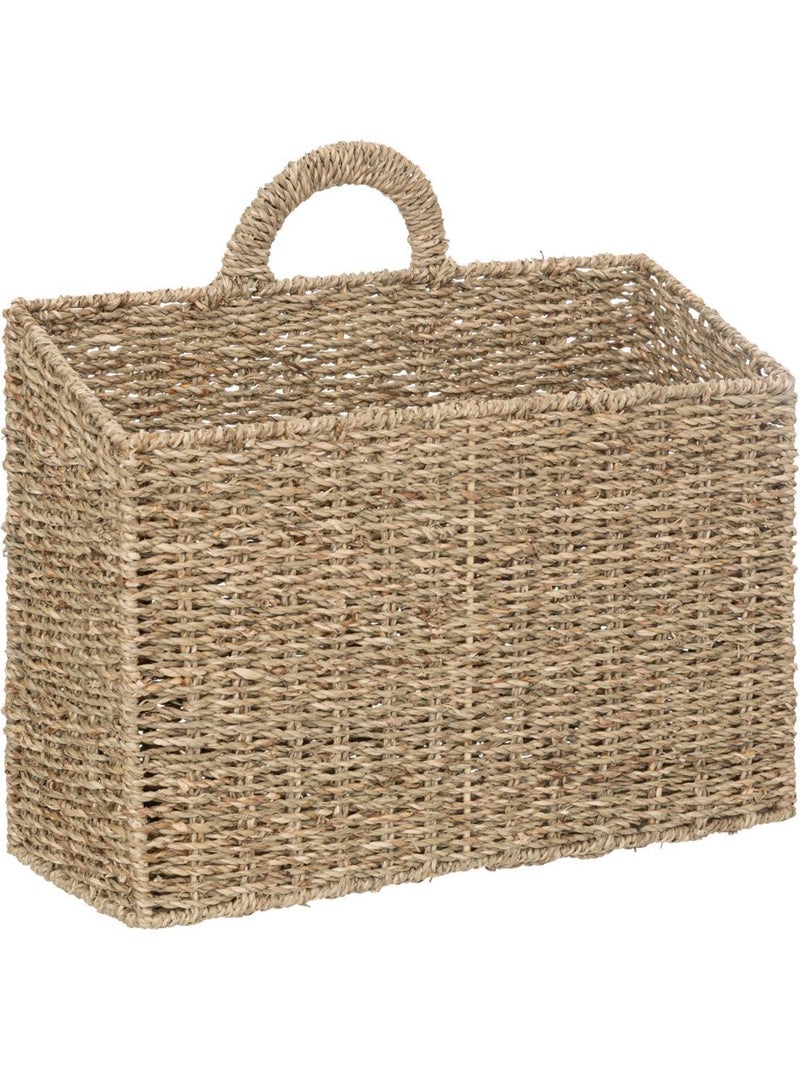 Cesta colgante cora de paja y metal 37x14cm Beige - Kiabi