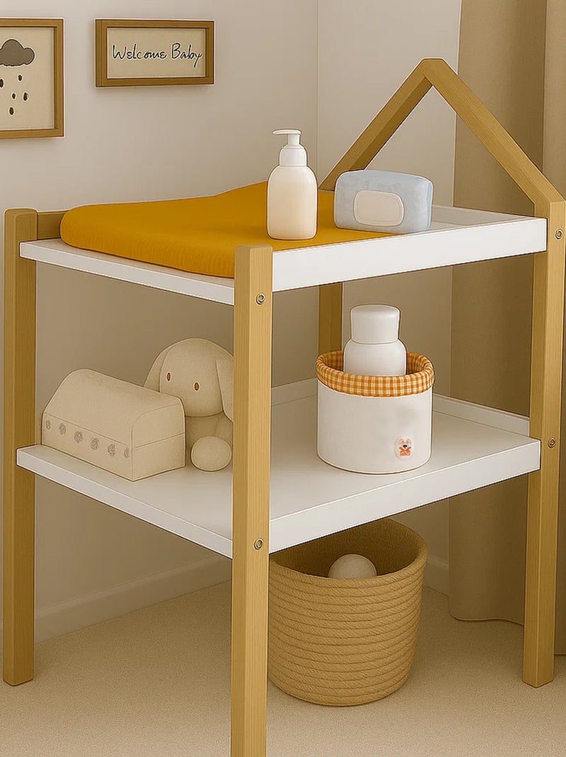 Cesta de algodón orgánico Blanco - Kiabi