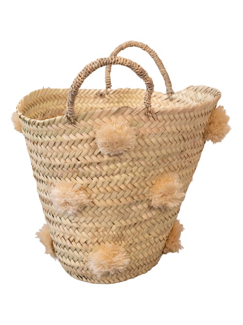 Cesta de almacenaje con borlas - Kiabi