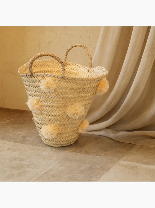 Cesta de almacenaje con borlas - Kiabi Cesta de almacenaje con borlas - Kiabi