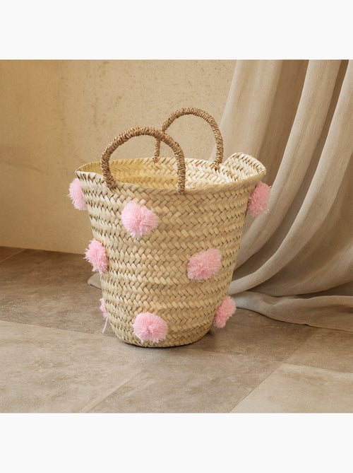 Cesta de almacenaje con borlas - Kiabi Cesta de almacenaje con borlas - Kiabi