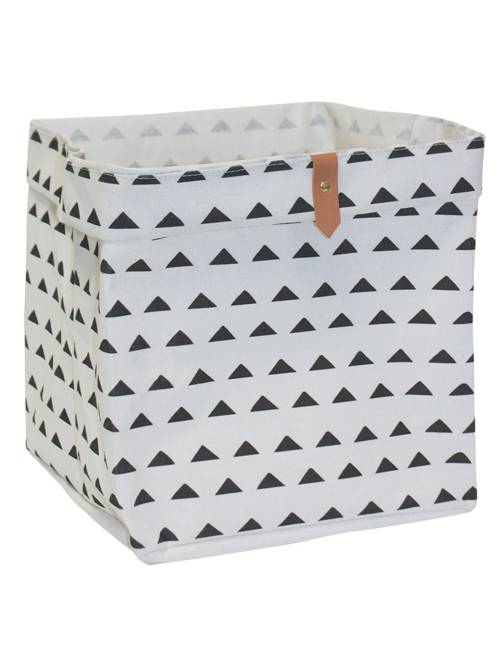 Cesta de almacenaje cubo Hogar - blanco/gris - Kiabi - 5,00€