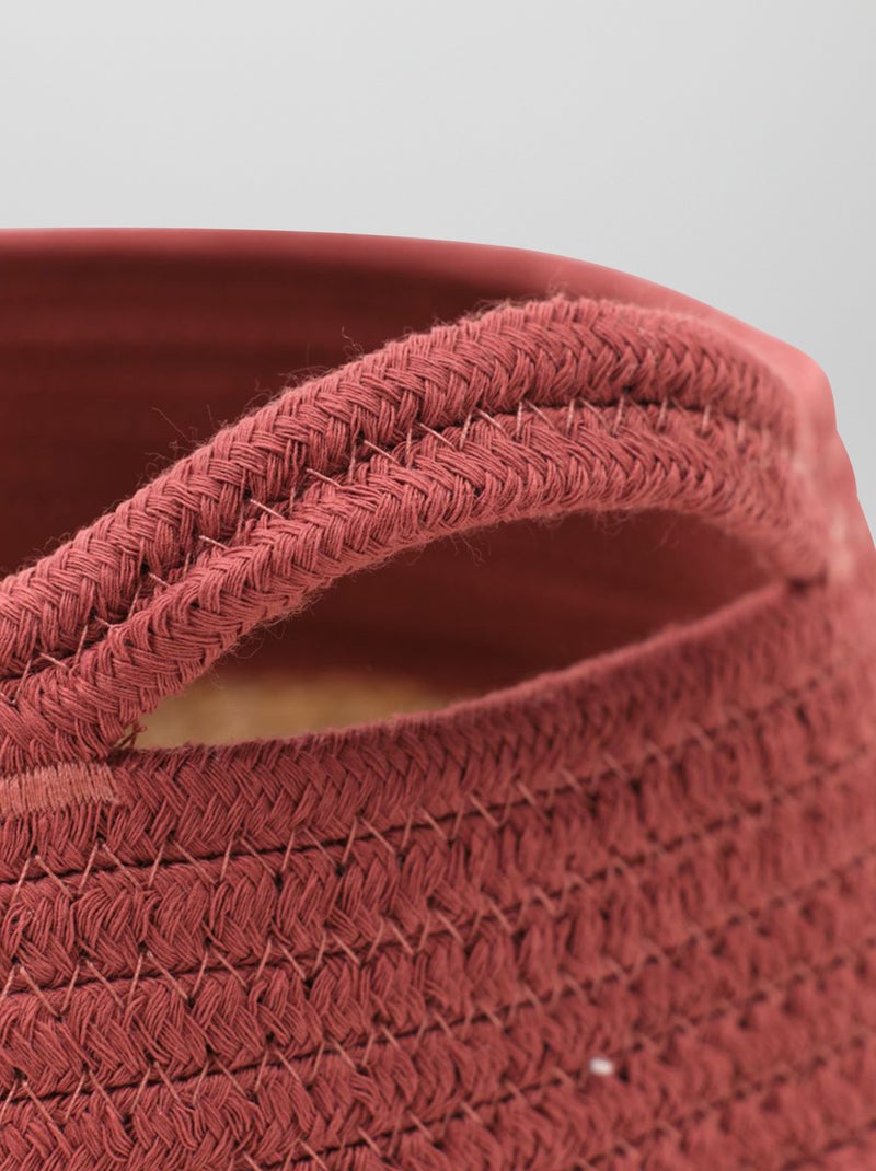 Cesta de almacenaje de cuerda ROJO - Kiabi