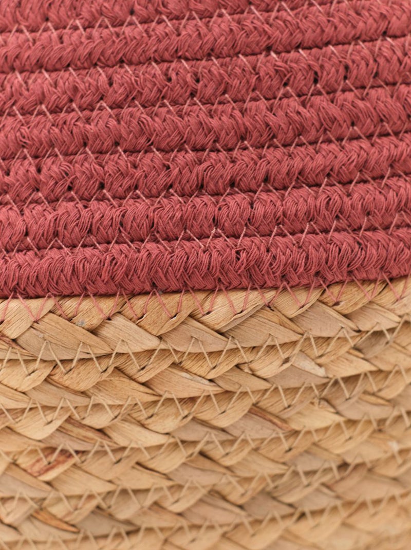 Cesta de almacenaje de cuerda ROJO - Kiabi