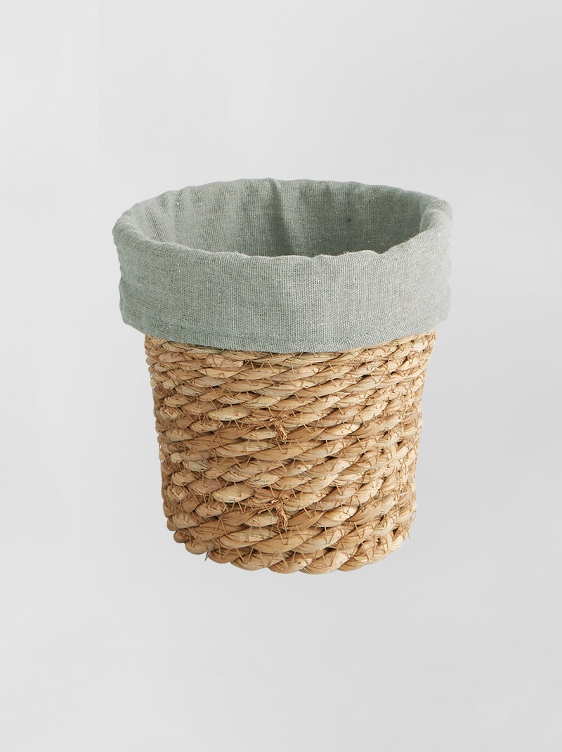 Cesta de almacenaje de paja pequeña VERDE - Kiabi