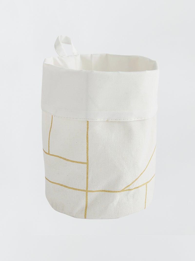 Cesta de almacenaje pequeña blanco - Kiabi
