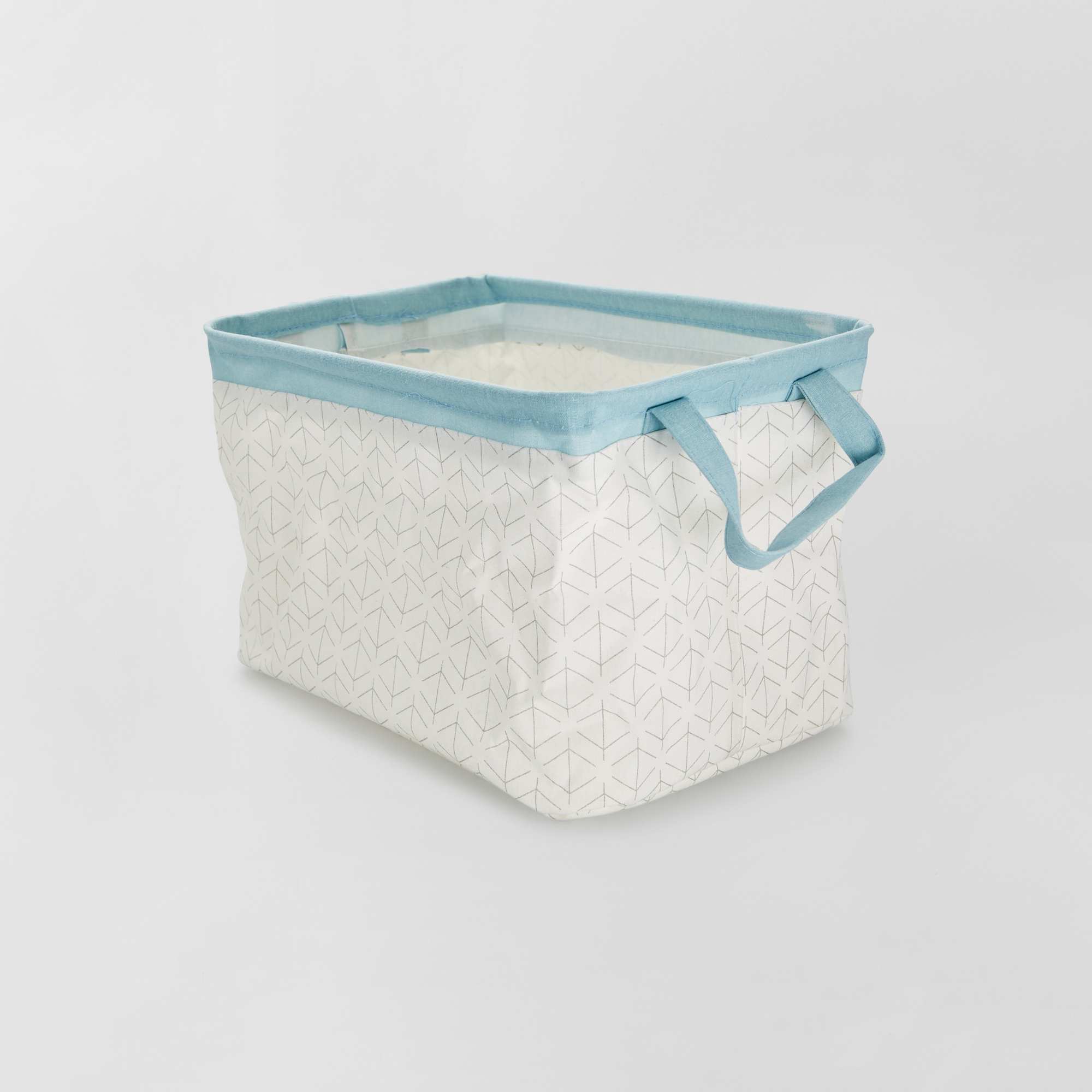 Cesta de almacenaje rectangular Hogar - blanco/azul - Kiabi - 6,00€