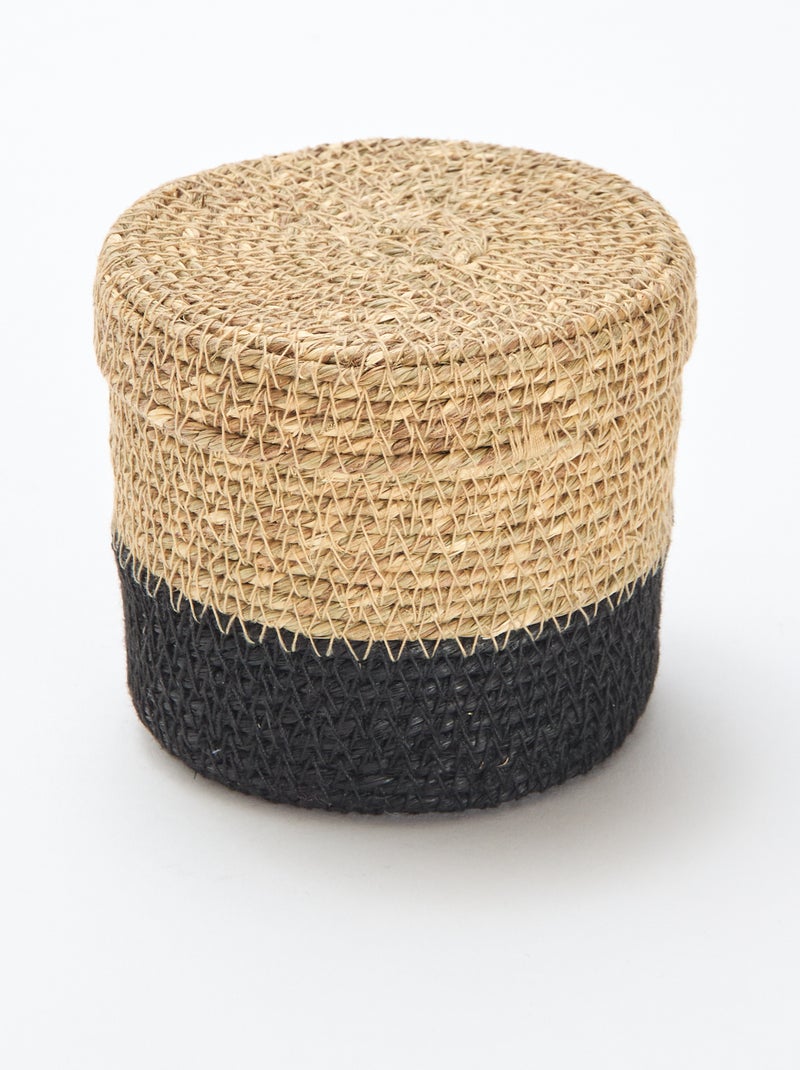 Cesta de almacenamiento con tapa Negro - Kiabi