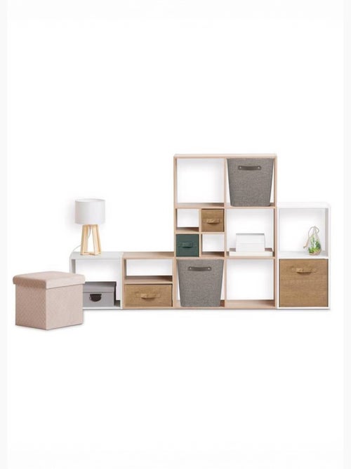 Cesta de almacenamiento de tela, asa de metal. - AFIBEL - Kiabi