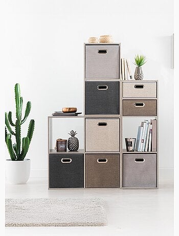 Cesta de almacenamiento plegable, asa de metal. - AFIBEL