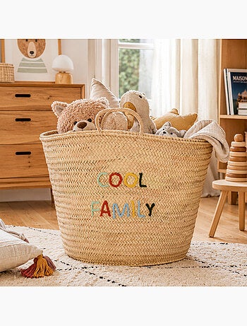 Cesta de almacenamiento trenzada COOL FAMILY