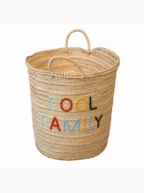 Cesta de almacenamiento trenzada COOL FAMILY - Kiabi Cesta de almacenamiento trenzada COOL FAMILY - Kiabi