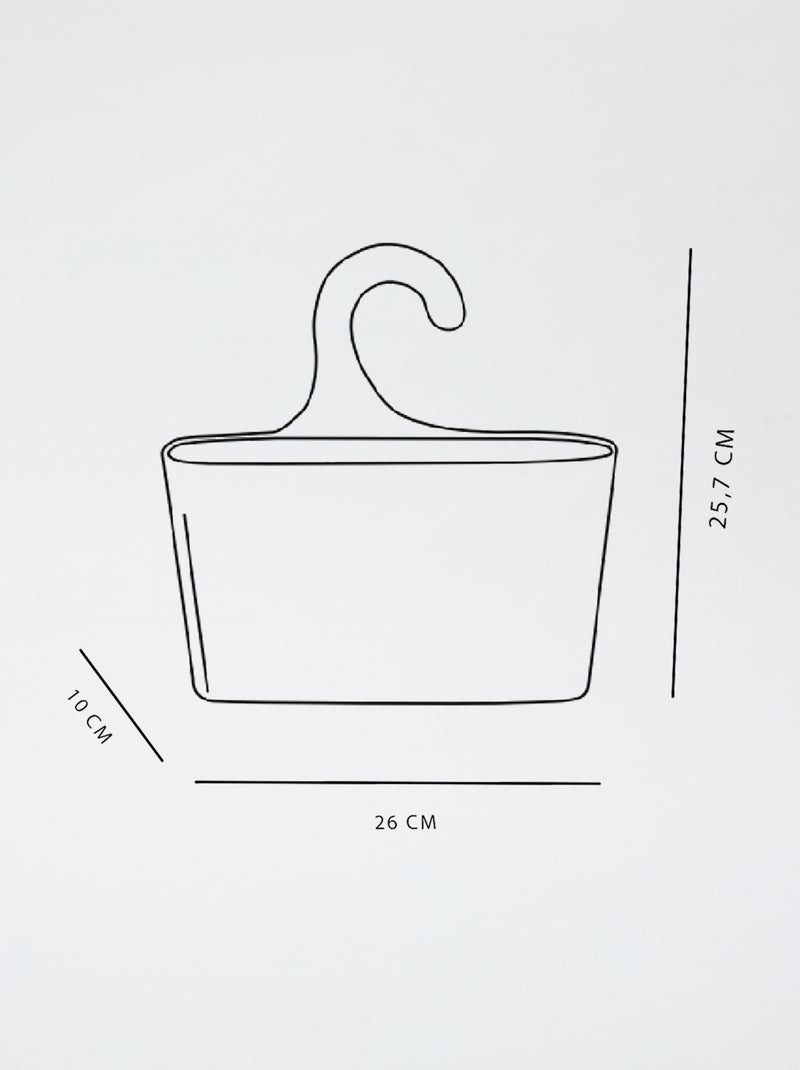 Cesta de ducha con gancho negro - Kiabi