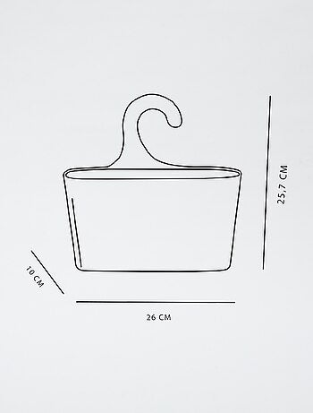 Cesta de ducha con gancho